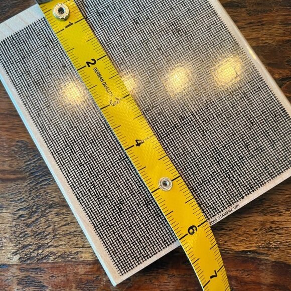 Large Textured Hashing Rubber Stamp 5X6 - Picture 3 of 6